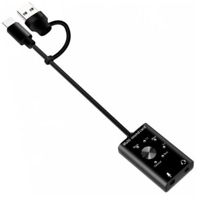 7.1 Multi Çoklu Fonksiyonlu 3.5mm Kulaklık Mikrofon Type C Usb Ses Kartı  