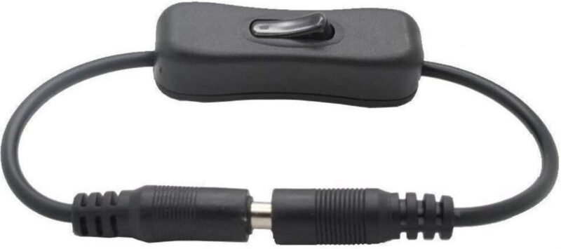 Anahtarlı Dc Adaptör Güç Power Dişi Erkek Bağlantı Kablosu 5.5x2.1mm  