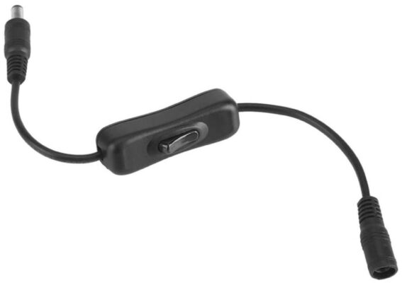 Anahtarlı Dc Adaptör Güç Power Dişi Erkek Bağlantı Kablosu 5.5x2.1mm  