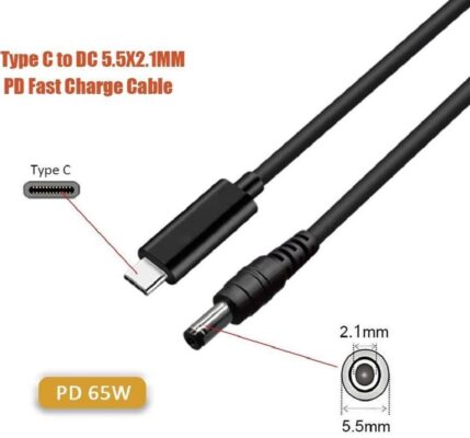 Type C To Dc 12V Pd 5.5*2.5mm Adaptör Çevirici Power Şarj Kablosu  