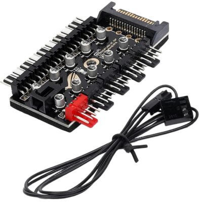 10 Port Fan Power Sata Güç Switch Pwm Çoklayıcı  