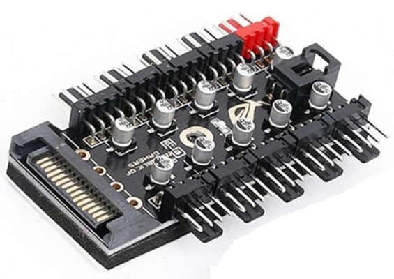 10 Port Fan Power Sata Güç Switch Pwm Çoklayıcı  