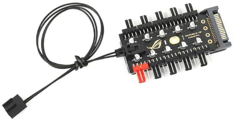 10 Port Fan Power Sata Güç Switch Pwm Çoklayıcı  