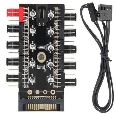 10 Port Fan Power Sata Güç Switch Pwm Çoklayıcı  