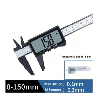 150mm Dijital Kumpas - 3 Düğmeli Geniş Ekran Kalınlık Ölçer  