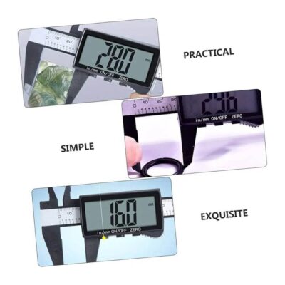 150mm Dijital Kumpas - 3 Düğmeli Geniş Ekran Kalınlık Ölçer  