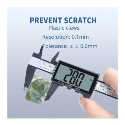 150mm Dijital Kumpas - 3 Düğmeli Geniş Ekran Kalınlık Ölçer  