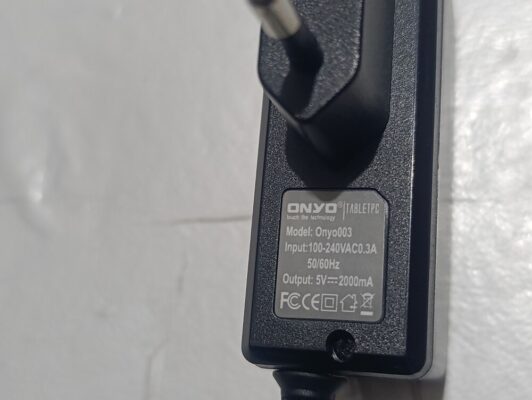 onyo tablet adaptör onyo003 5v 2000ma ince uç  