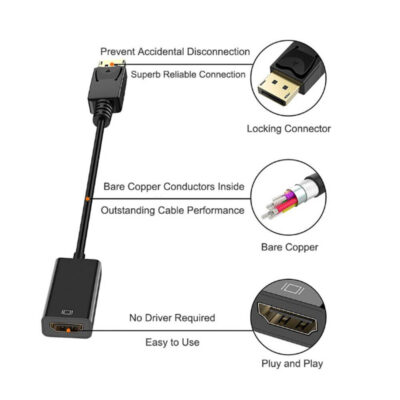 displayport hdmi çevirici dönüştürü dp hdmi