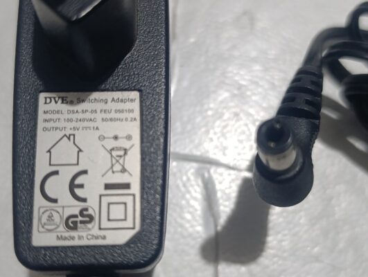 dve DSA-5P-05 5v 1a adaptör  
