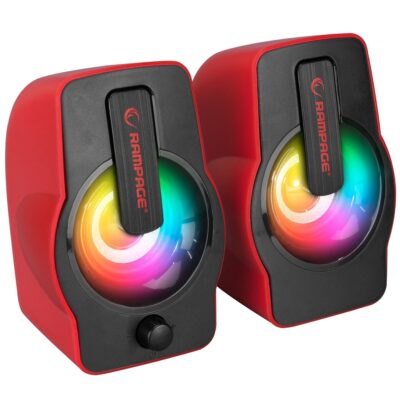 6 Watt RGB Ledli Kırmızı Multimedia Gaming USB Speaker  