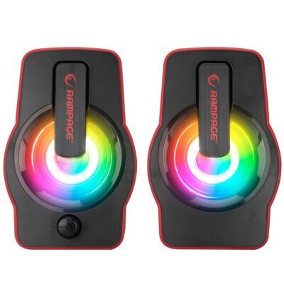 6 Watt RGB Ledli Kırmızı Multimedia Gaming USB Speaker  